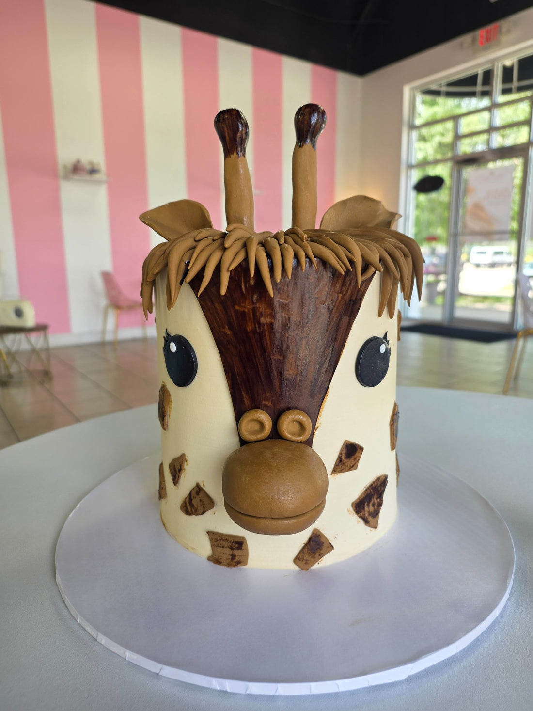 Giraffe birthday cake made by Rose Cake Louisville