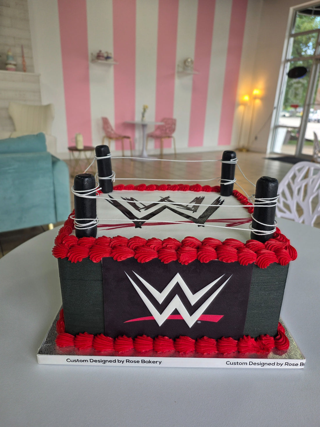 Wrestling birthday cake made by Rose Cake Louisville