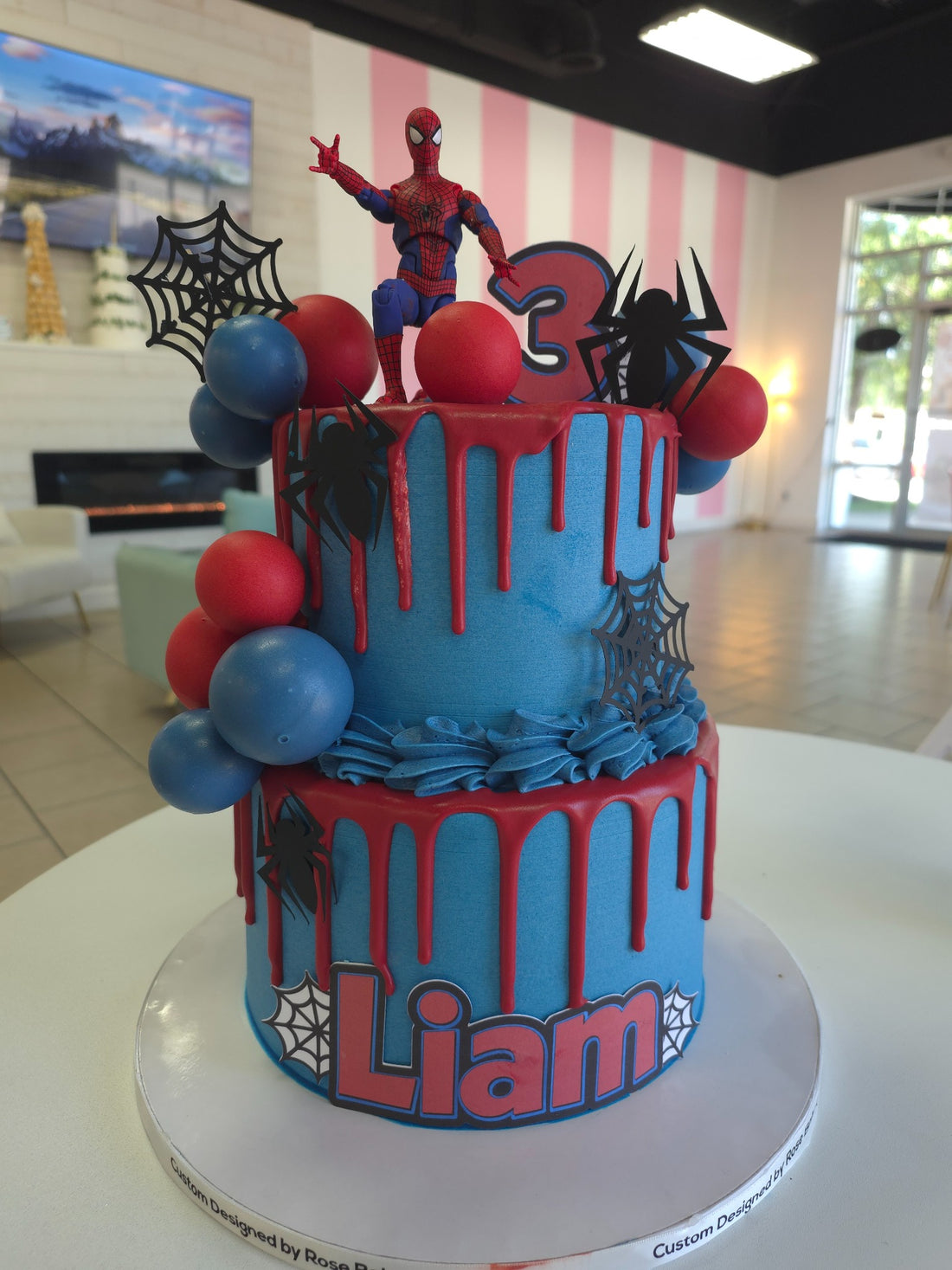 Spider-Man birthday cake made by Rose Cake Louisville