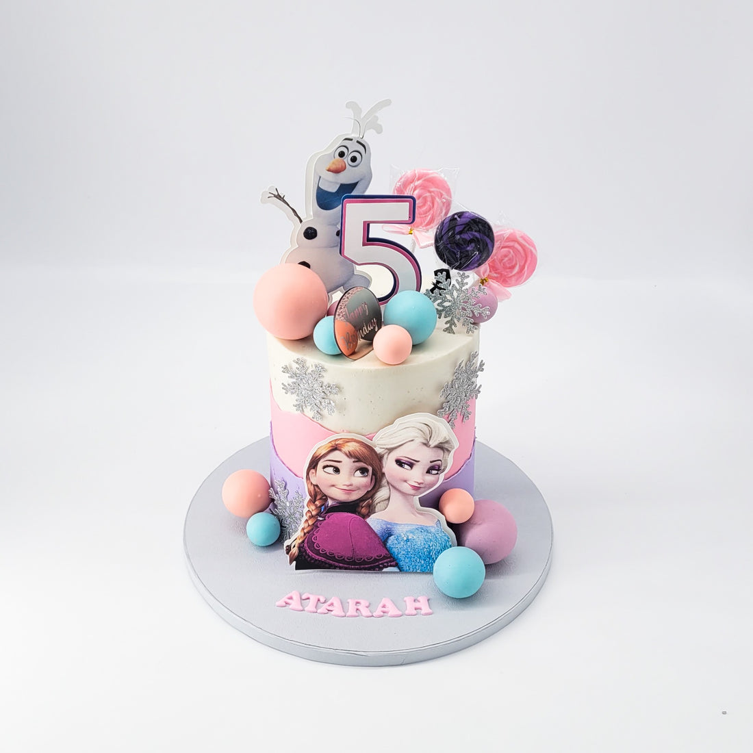 Frozen birthday cake made by Rose Cake Louisville
