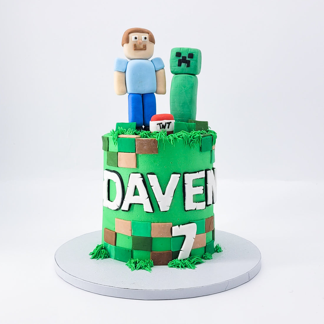 Minecraft birthday cake made by Rose Cake Louisville