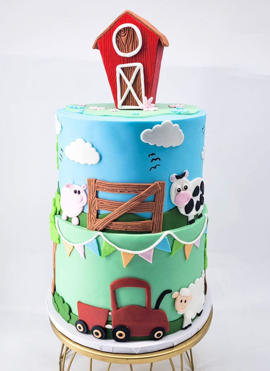 Farm birthday cake made by Rose Cake Louisville